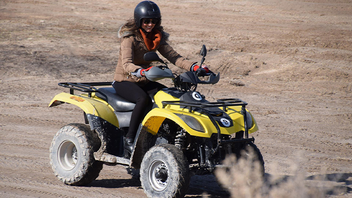 Girl on a quad bike